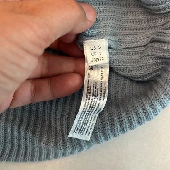 FREE PEOPLE BEACH RIBBED PICNIC SWEATER MINI DRESS  BLUE - Picture 14 of 16